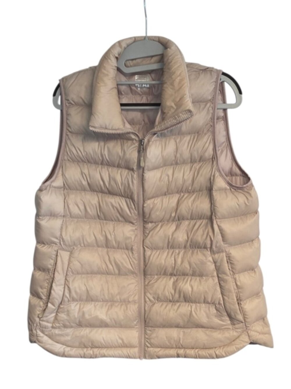 32 Degrees Heat Zippered Lightweight Warmth Puffer Vest Beige